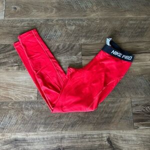 Nike Pro Red Leggings